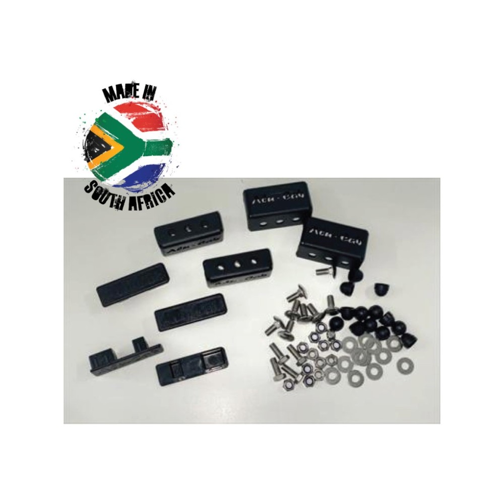 Pieds pour barres de toit 40mm Alu-Cab noir – Accessoire 4x4 solide